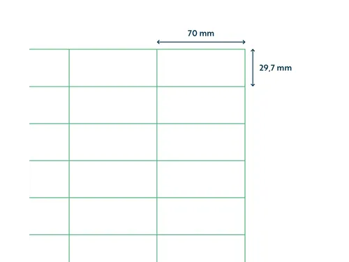 Etiketten Zelfklevend Wit 30 op A4 70x29.7mm 1000 Vel