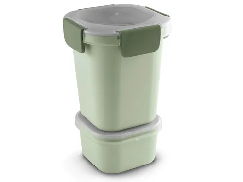 Sigma Home food to go lunchbeker 0,95L groen - 11,5x11,5x18,5cm
