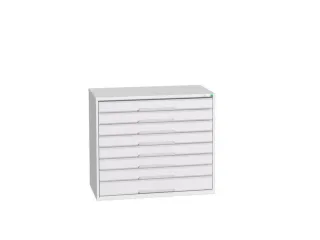 ladekast HxBxD 900x1050x550mm 8laden romp RAL7035 front RAL7035 - 1
