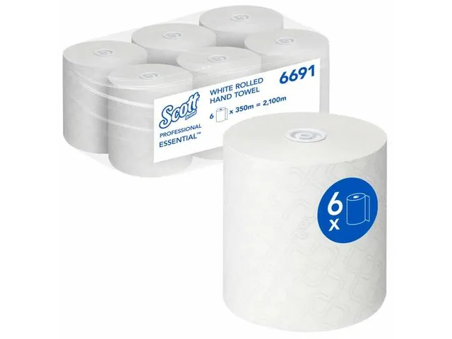 Scott 6691 Handdoekrol Max Airflex 1-laags Wit