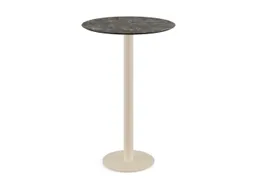 statafel,HxØ 1090x700mm,rond,schotelvoet zandkleuren