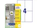 Avery Zweckform L7876 Sterk klevende etiketten A4 105x148mm 80 stuks