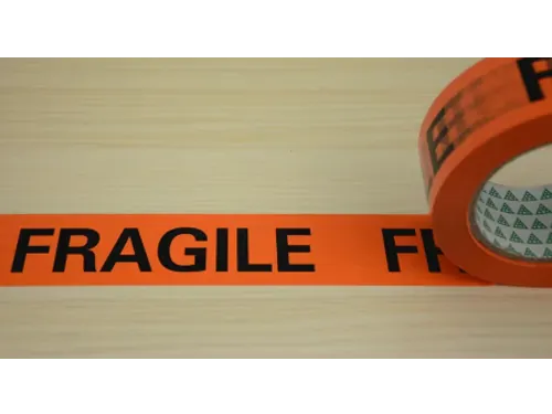 Verpakkingstape Signaleringstape Fragile/Breekbaar 50mm x 66m oranje
