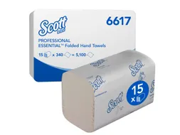 Handdoek Scott Essential i-vouw 1-laags 20x21cm wit 15x340stuks 6617