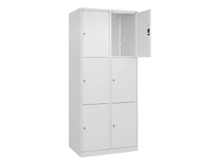lockerkast,HxBxD 1850x800x500mm,2x3vakken,vak B 400mm,cil.-slot - 1
