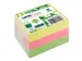 UPM notes 75x75 assorti pak 6x 100 vel geel, roze, groen