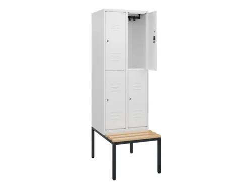 Dubbeldekse dekenkist,HxBxD 1950x600x815mm,2x2vak.,vak B 300mm