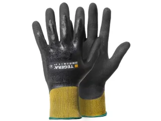 Tegera Infinity 8804 handschoenen nitril zwart/geel maat 9, per 6 paar - 1