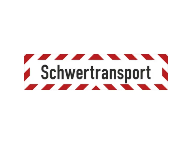 aanwijzingsbord,Zwaar transport,folie,rood/wit/zwart,zelfklevend