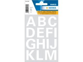 Etiket Herma 4169 25mm Letters A-Z Wit Folie 28 stuks - 1