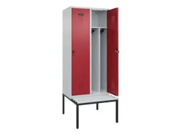 locker met bank,voor scheiding van kleding,HxBxD 2120x800x815mm,2vak