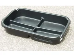 Opvangschaal Pe 20l 690x440x105mm 4-Kamersyteem Zuurvast Zwart