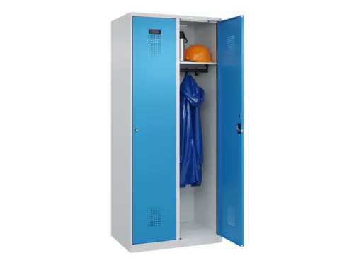 locker,HxBxD 1850x800x500mm,2vak,vak B 400mm,cil.-slot,staand op vloer