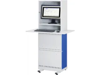 Computerkast 1650x975x610mm Werkblad Monitorvak Ral7035/ral5010 - 1