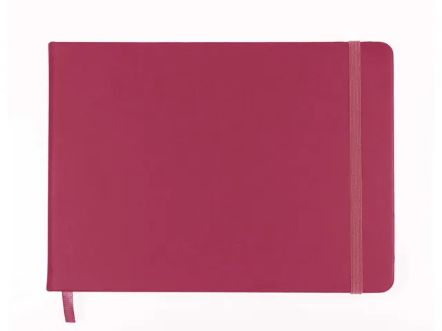 Schetsboek Kangaro A5 landscape ruby PU HC 80 vel 140gr roomwit met el