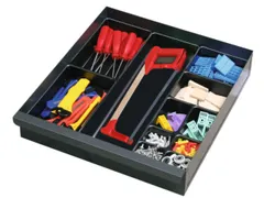 lade-indelingsset,H 75mm,kunststof,zwart