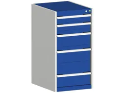 ladekast HxBxD 1000x525x650mm 5laden romp RAL7035 front RAL5010
