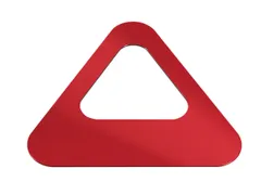 Oplegdeksel,V. Afvalbak 1X60L,Driehoekig,1Opening,Staal,Rood