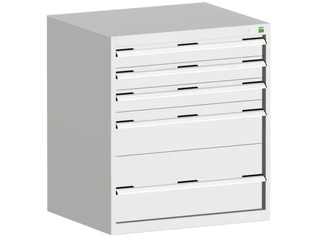 ladekast HxBxD 900x800x750mm 5laden romp RAL7035 front RAL7035