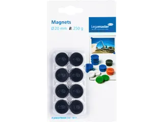 Magneet Legamaster 20mm 250gr zwart 8 stuks - 2
