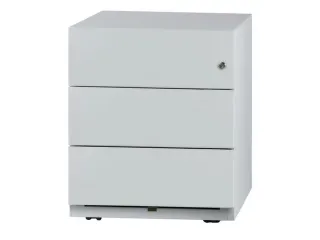 Ladenblok Staalplaat 495x420x565mm 3laden Cilinderslot Lichtgrijs - 1