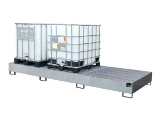 opvangbak,v. 3xIBC,opvangvol. 1000l,HxBxD 340x3850x1300mm,m. rooster - 2
