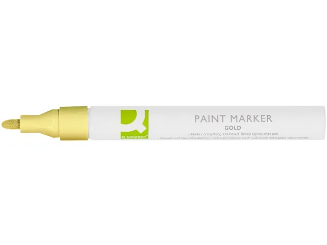 Q-CONNECT Paintmarker op oliebasis ronde punt 2-3mm Goud