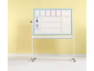 Kantelbord whiteboard Dubbelzijdig Bedrukt 120x150cm staal alu-profiel - 2