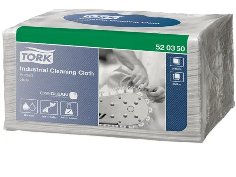 Tork 520350 Werkdoeken Industrial Cleaning Grijs Folded