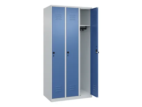 locker,HxBxD 1850x900x500mm,3vak,vak B 300mm,draaigrendel