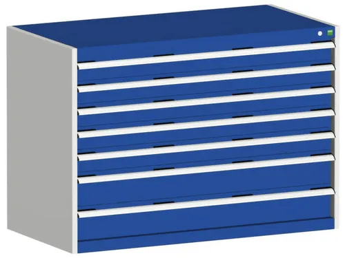 ladekast 900x1300x750mm 7laden zware lasten RAL7035 front RAL5010