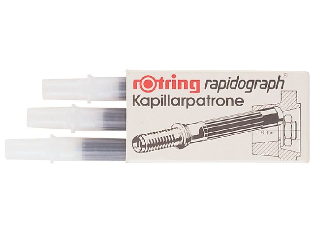 Inktpatroon Rotring capillair 590517 zwart | VulpennenShop.nl