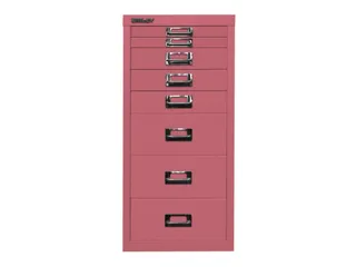 kantoor-ladekast HxBxD 590x279x380mm 8 laden romp + front pink staal - 4