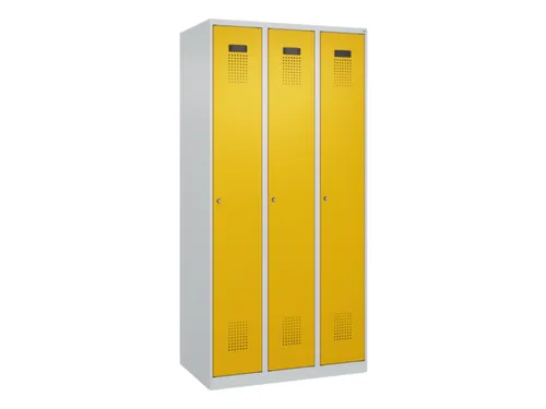 locker,HxBxD 1850x900x500mm,3vak,vak B 300mm,cil.-slot,staand op vloer