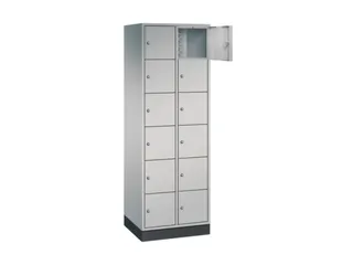 lockerkast,HxBxD 1950x620x500mm,2x6vakken,cil.-slot,sokkel - 1