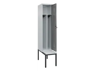 locker met bank,voor scheiding van kleding,HxBxD 2120x400x815mm,1vak - 1