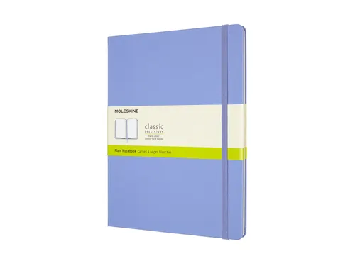 Notitieboek Moleskine XL 190x250mm blanco hard cover hydrangea blue