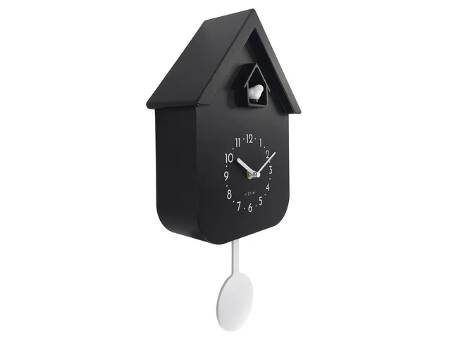 Wandklok NeXtime Twitter 21,5x41,5 cm zwart