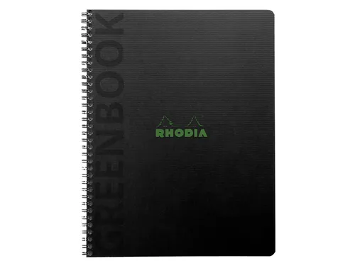 Notitieboek Rhodia Greenbook recycled A5+ lijn Soft Cover Zwart