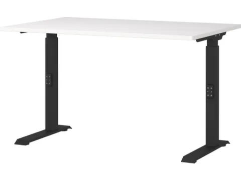 In hoogte verstelbaar bureau,HxBxD 680-910x1200x800mm,blad wit