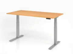 bureau assis-debout à régl. de haut. élec. HxlxP 640-1290x1600x800m