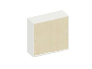 Schuifdeurkast 1150x1200x430mm Decor Romp Wit Decor Front Esdoorn - 1