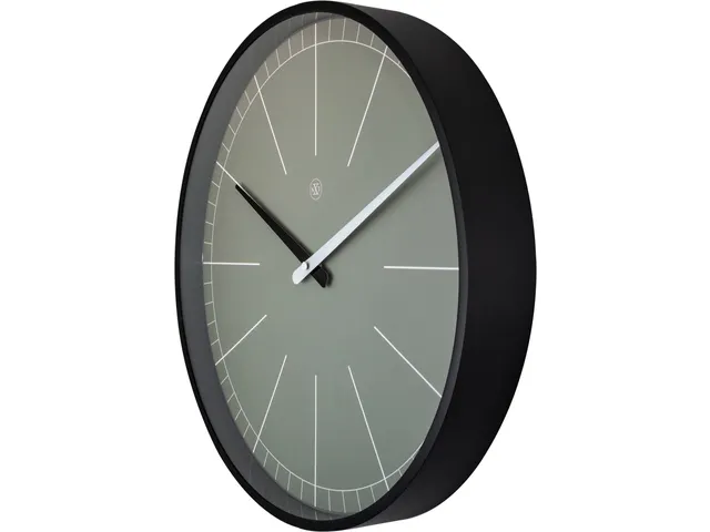Wandklok nXt Gray Ø 40cm grijs streepaanduiding