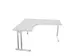 bureau in vrije vorm,HxBxD 740x1600x1600mm,vrije vorm,MP-lichtgrijs