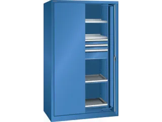 zwaarlastkast met zwenkdeuren,HxBxD 1950x1146x690mm,lak RAL5019 - 2