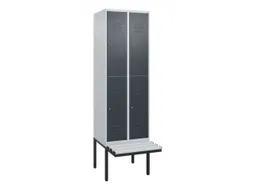 Dubbeldekse dekenkist,HxBxD 2120x600x815mm,2x2vak.,vak B 300mm