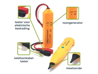 Multifunctionele kabelzoeker kabeltester met toongenerator en signaal - 6