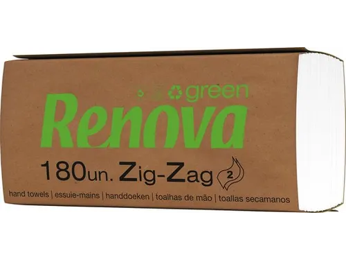 Renovagreen Papieren Handdoeken Z-Vouw 2 Laags 22x21cm