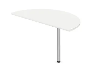 aanbouwtafel,i.h.v.,HxBxD 720-840x1200x600mm,halfrond,Bl-wit - 1