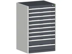 ladekast,HxBxD 1200x800x650mm,10lade(n),lade voor normale belastingen